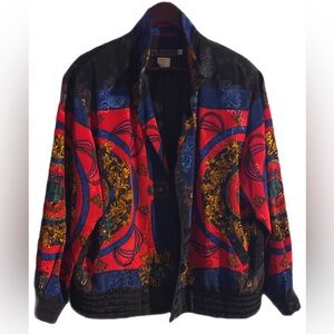 Vintage 1990’s Jewel Tone Vibrant Jacket SIZE M